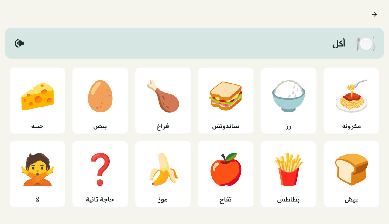 كروت الأكل: مكرونة، رز، ساندوتش، فراخ وغيرها